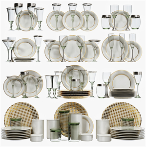 Classic glasses and dishes
